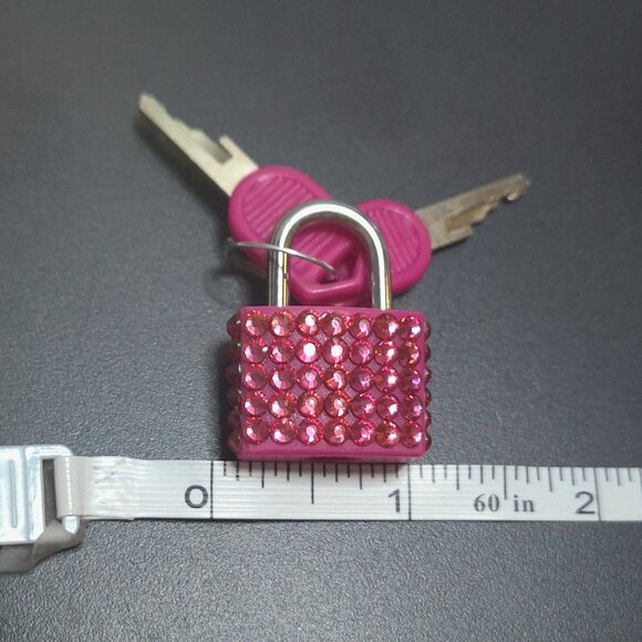 Small Bedazzled Locks with Keys, Bling Padlock - Picture 12 of 14